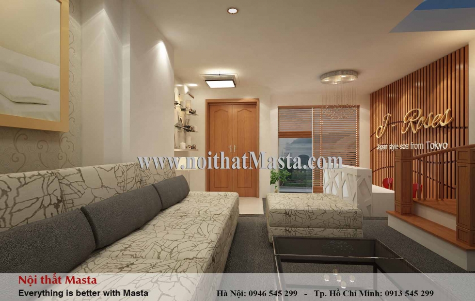 thiet ke phong spa tai nha